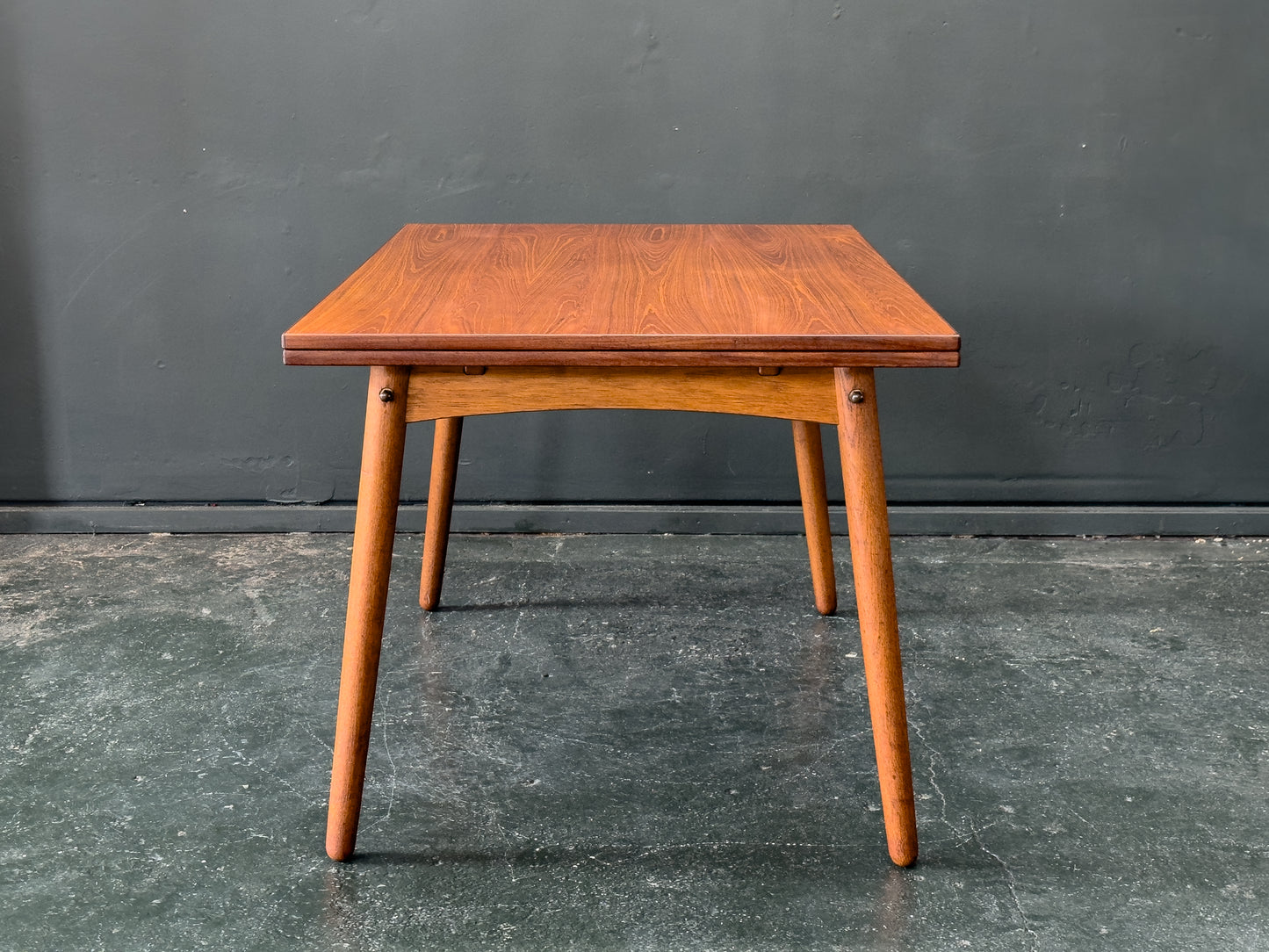 Teak Dining Table with Two Pull Out Leaves