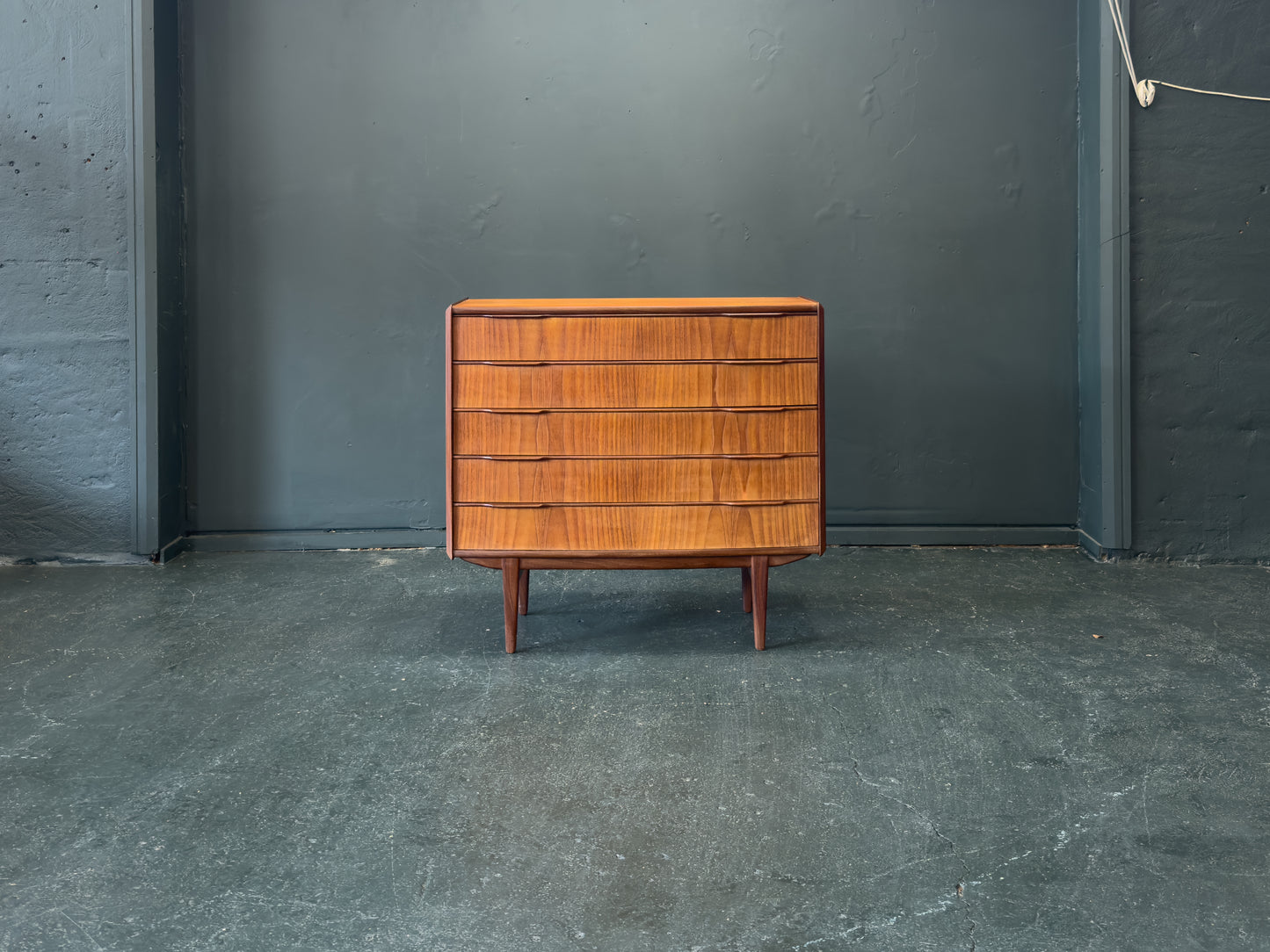 Wide Teak Chest of Drawers by Vordingborg Møbelfabrik