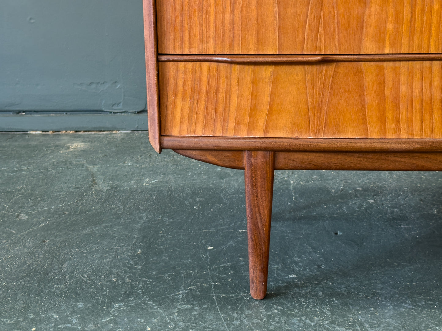 Wide Teak Chest of Drawers by Vordingborg Møbelfabrik