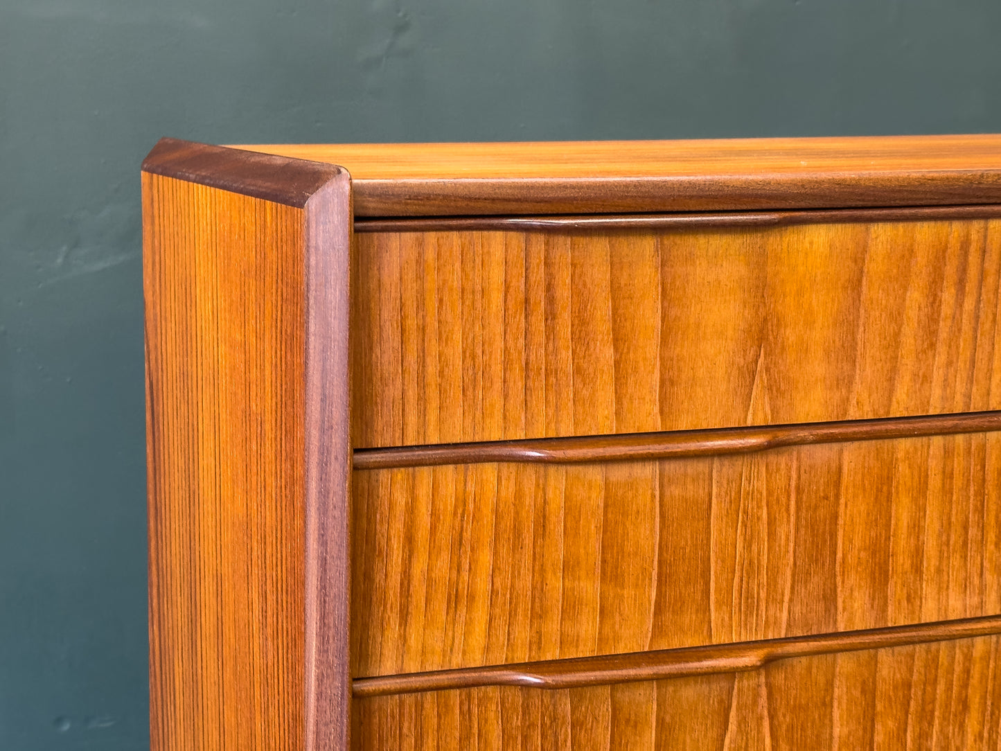Wide Teak Chest of Drawers by Vordingborg Møbelfabrik