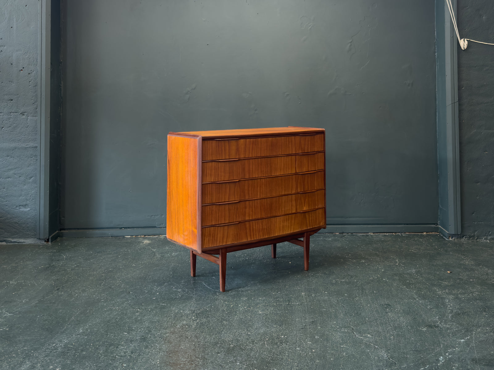 Wide Teak Chest of Drawers by Vordingborg Møbelfabrik