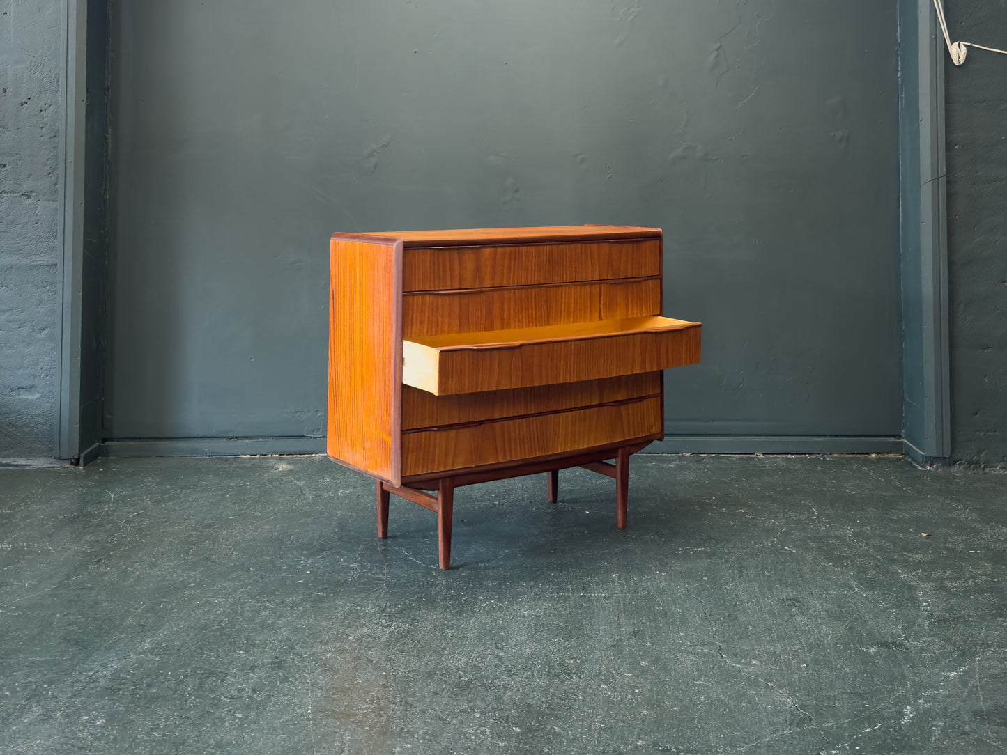 Wide Teak Chest of Drawers by Vordingborg Møbelfabrik