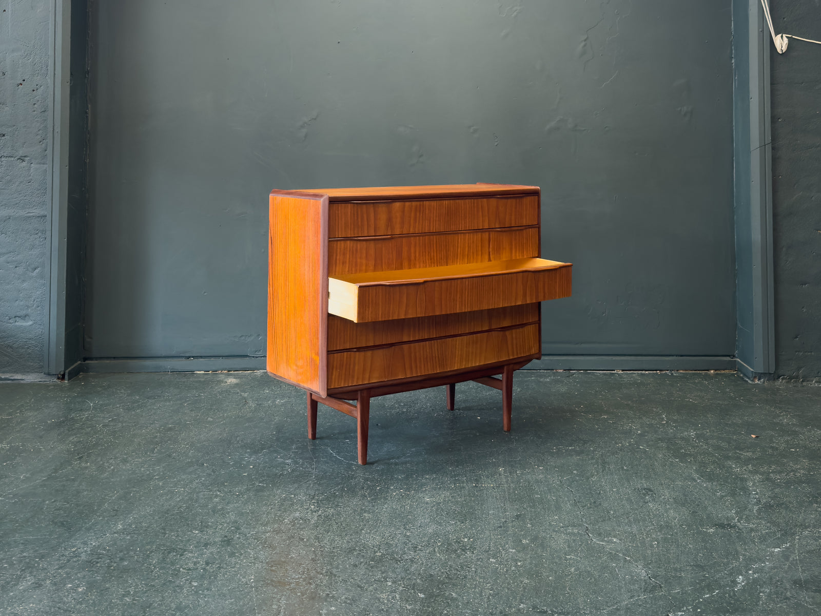 Wide Teak Chest of Drawers by Vordingborg Møbelfabrik
