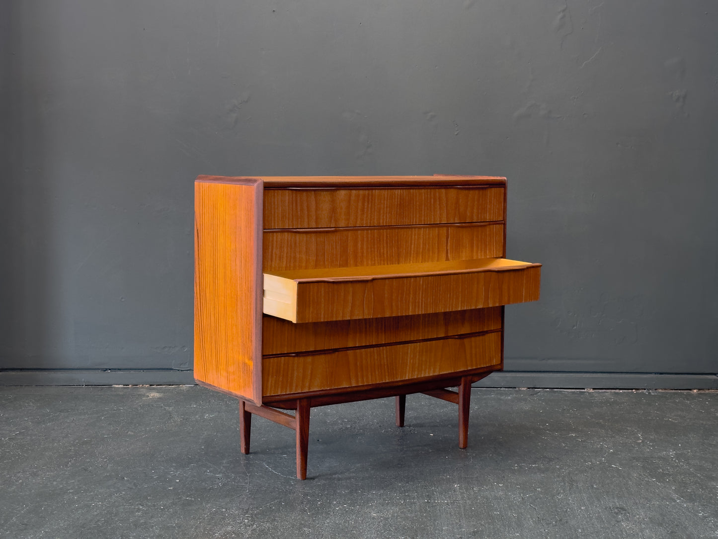Wide Teak Chest of Drawers by Vordingborg Møbelfabrik
