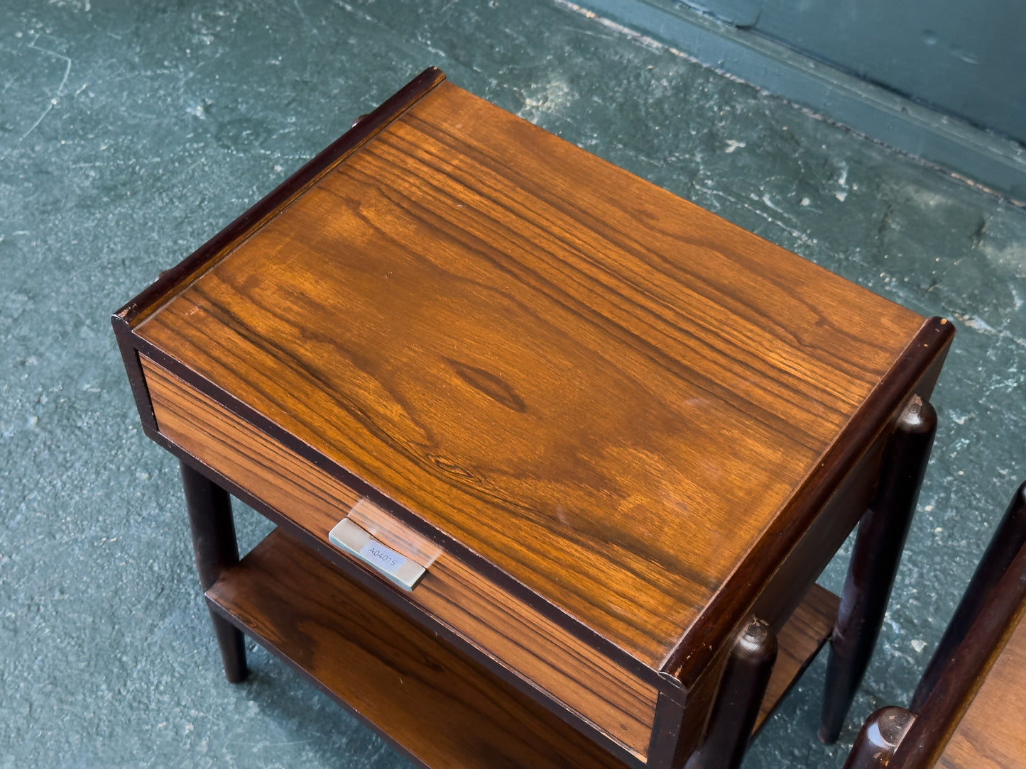 Pair of Stained Oak Bedside Table