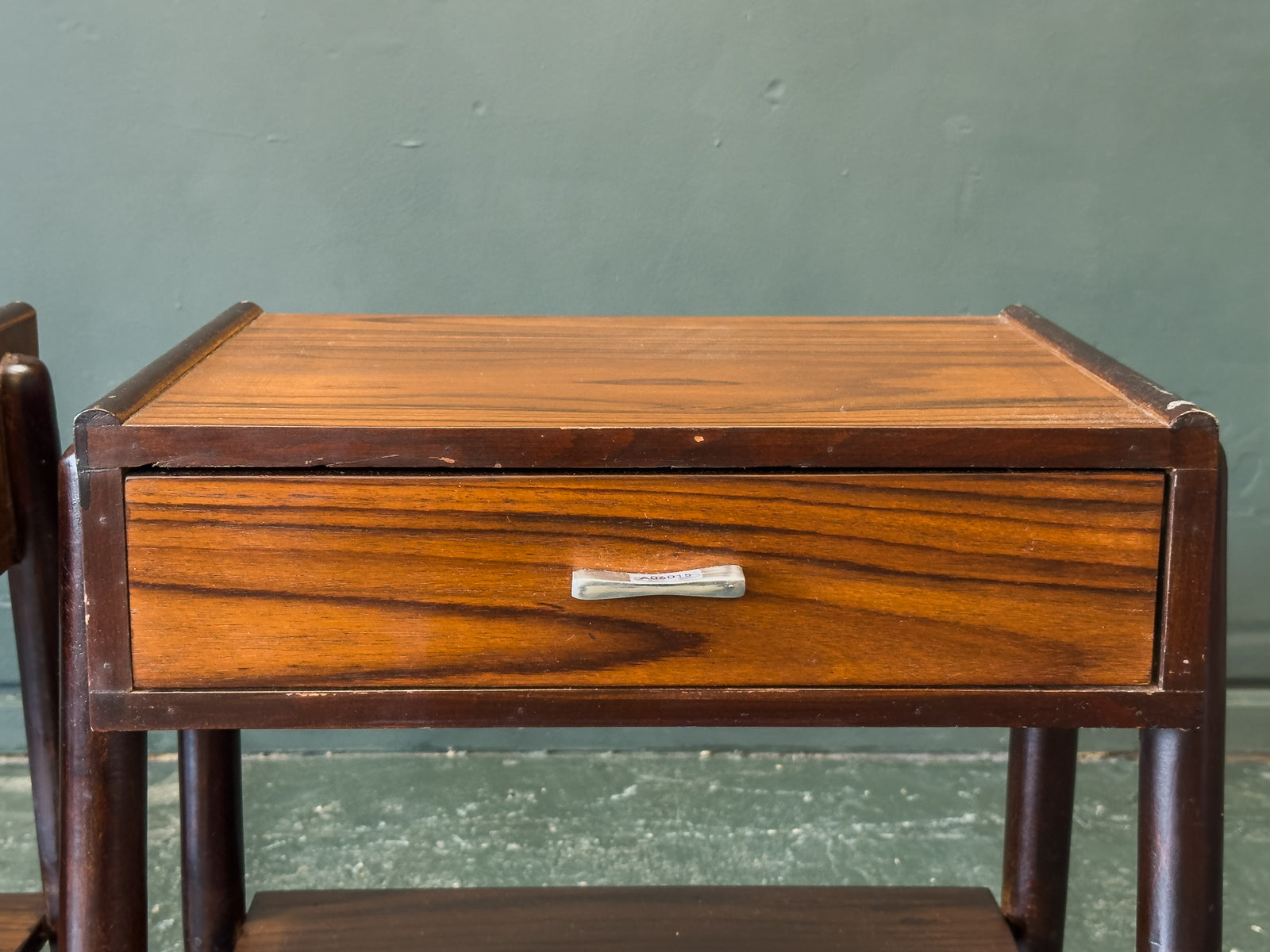 Pair of Stained Oak Bedside Table