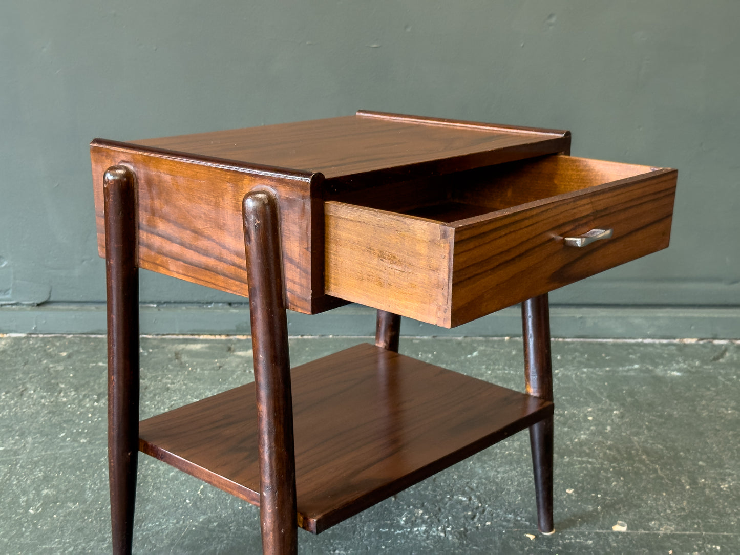 Pair of Stained Oak Bedside Table