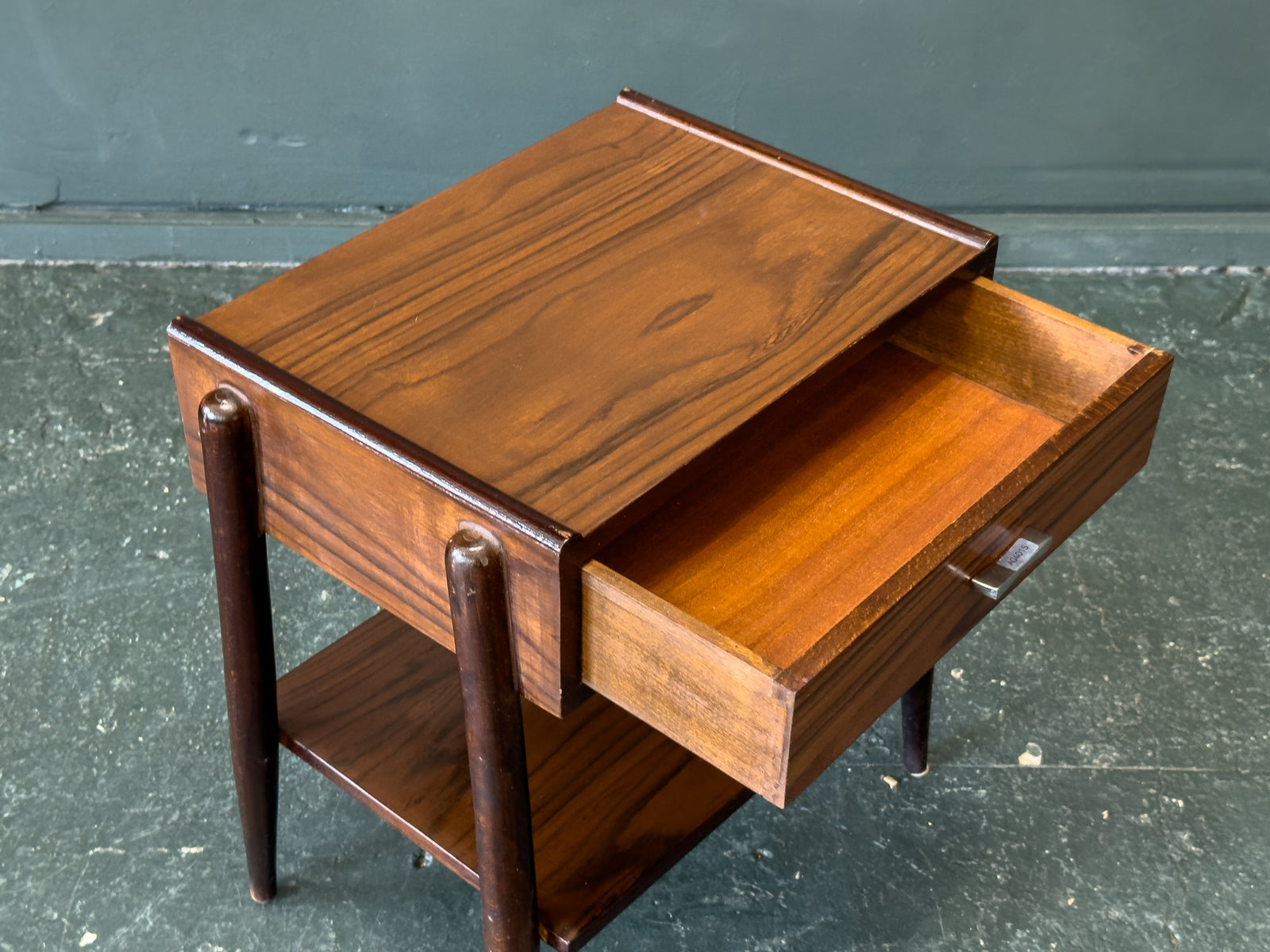 Pair of Stained Oak Bedside Table