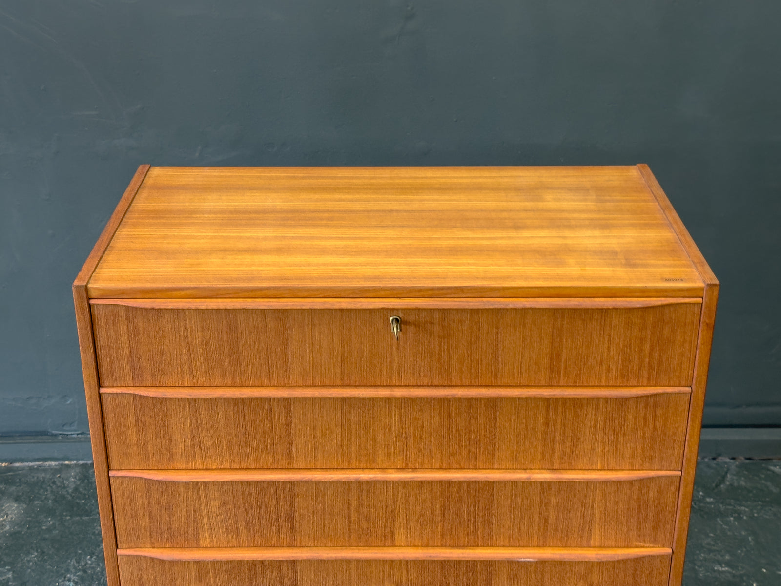 Teak Tallboy with 6 Drawers