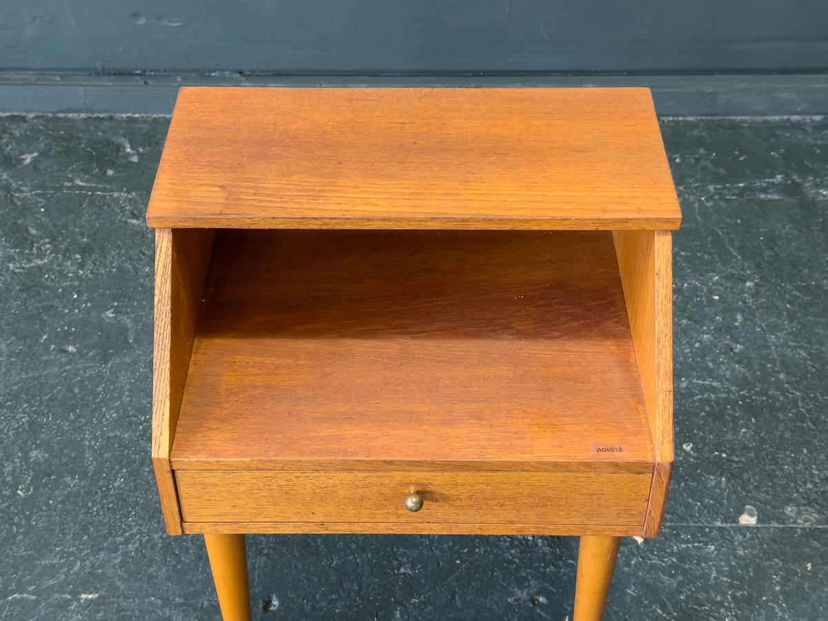 Teak Bedside Table with Drawer