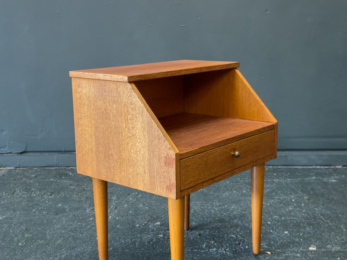 Teak Bedside Table with Drawer