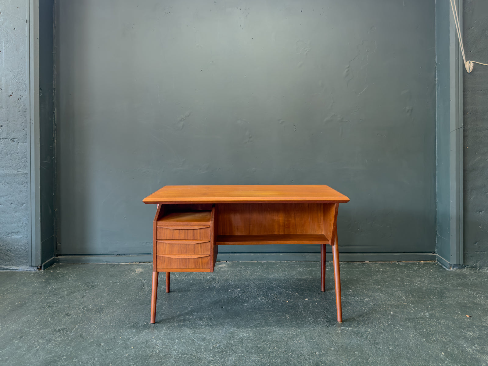 Teak Desk by Gunnar Nielsen for Tibergaard
