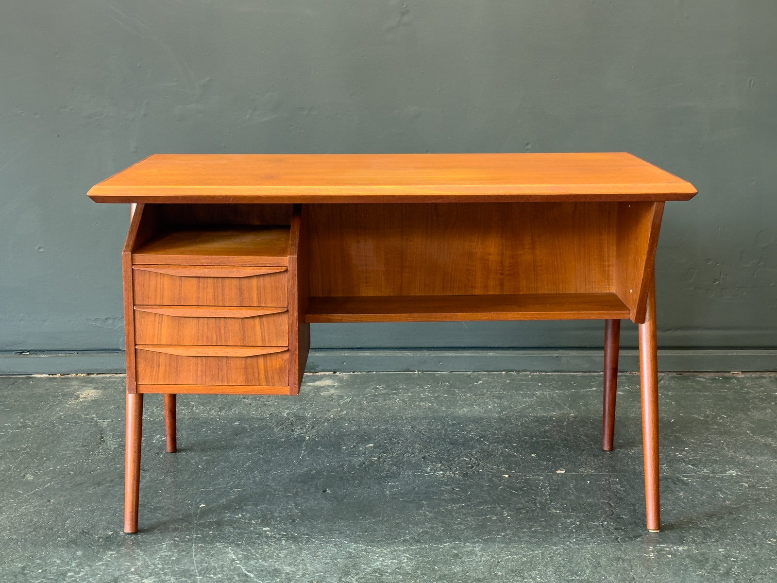 Teak Desk by Gunnar Nielsen for Tibergaard