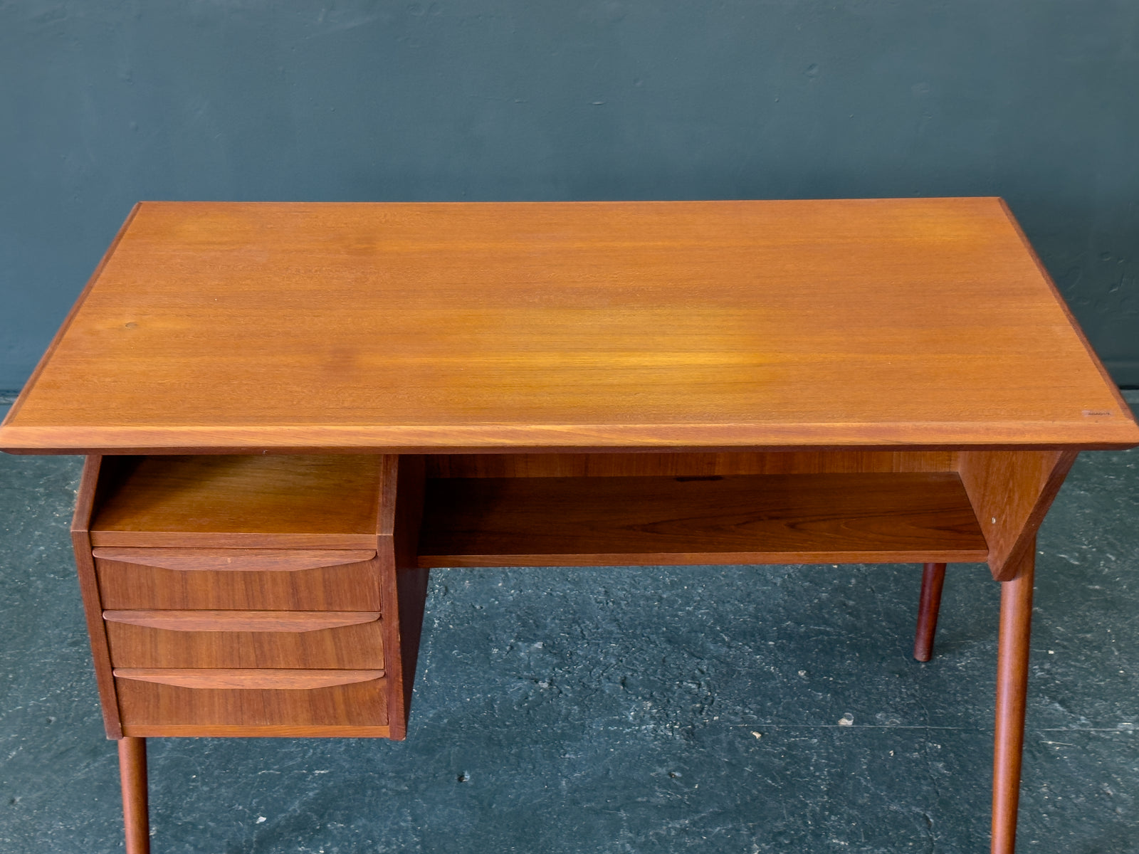 Teak Desk by Gunnar Nielsen for Tibergaard