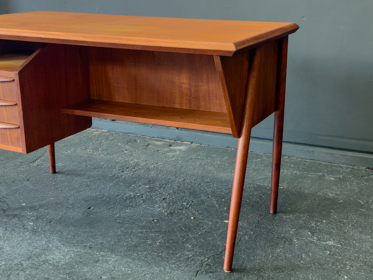 Teak Desk by Gunnar Nielsen for Tibergaard