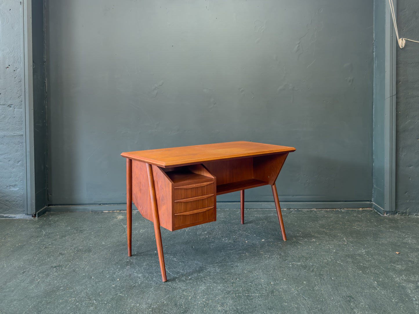 Teak Desk by Gunnar Nielsen for Tibergaard