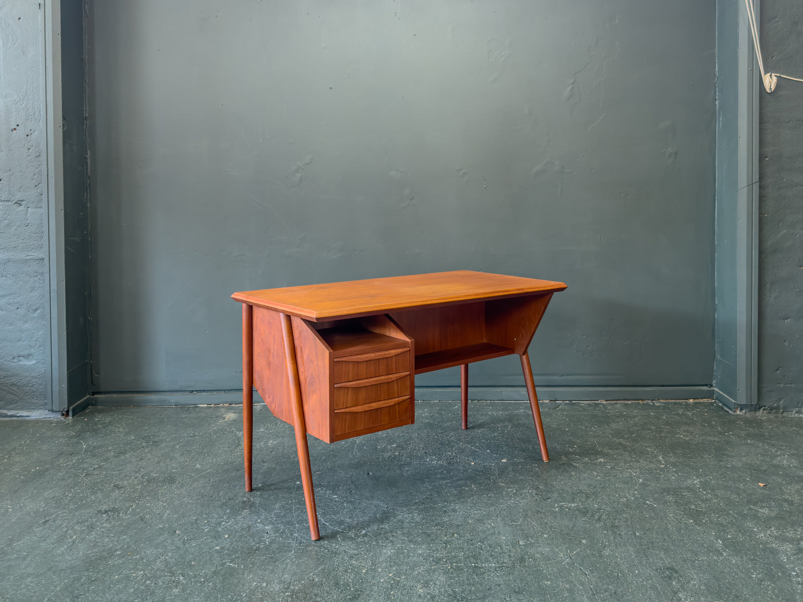 Teak Desk by Gunnar Nielsen for Tibergaard