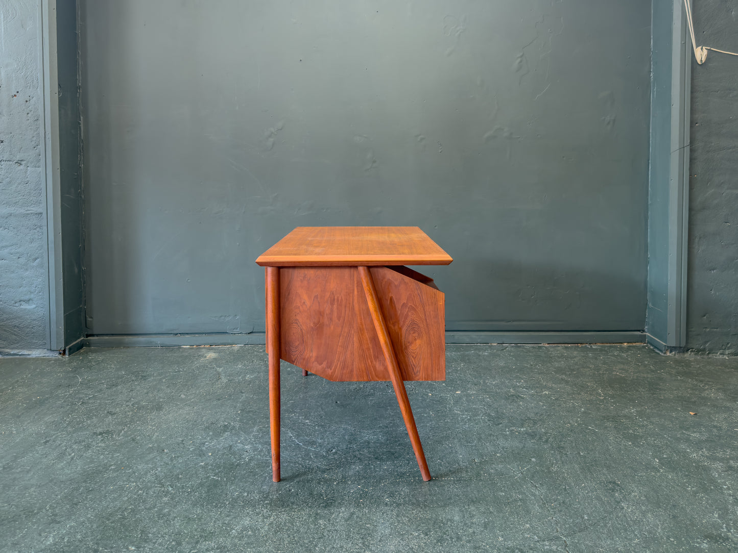 Teak Desk by Gunnar Nielsen for Tibergaard