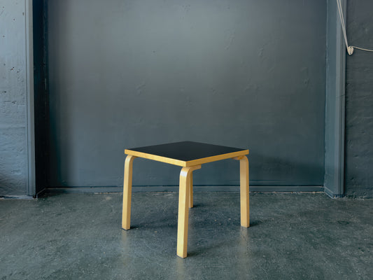 Square Alvar Aalto Table with Black Top