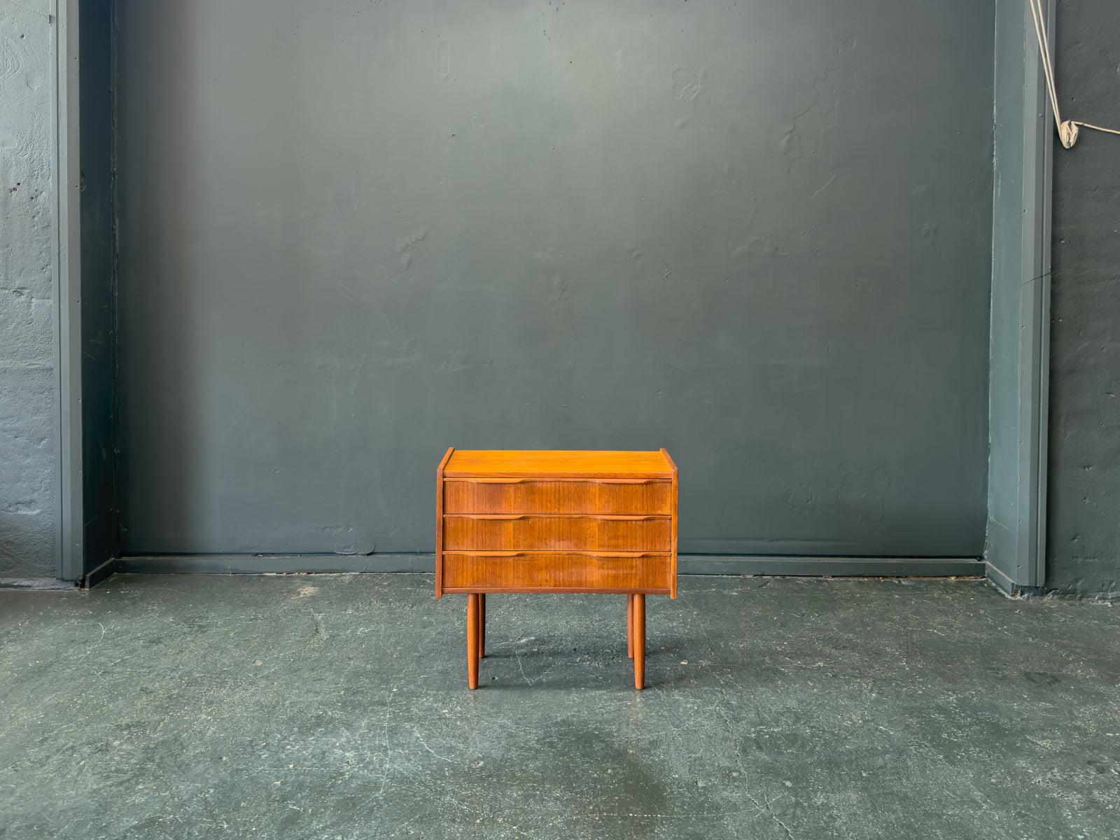 Small Teak Chest of Drawers with 3 Drawers