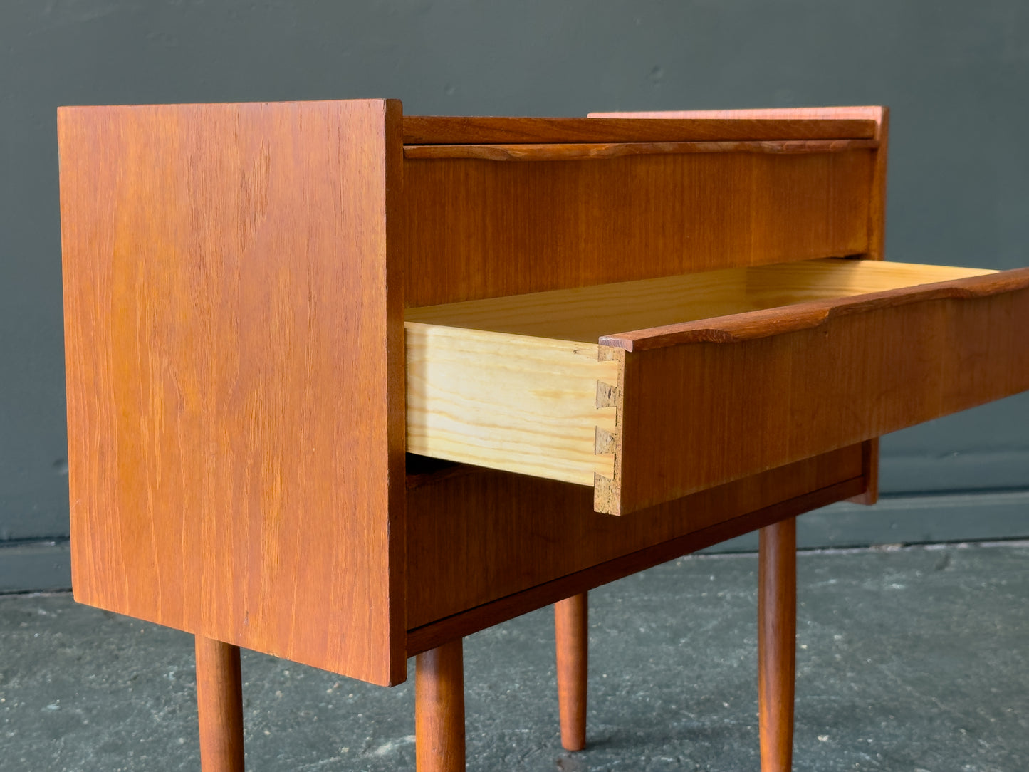 Small Teak Chest of Drawers with 3 Drawers