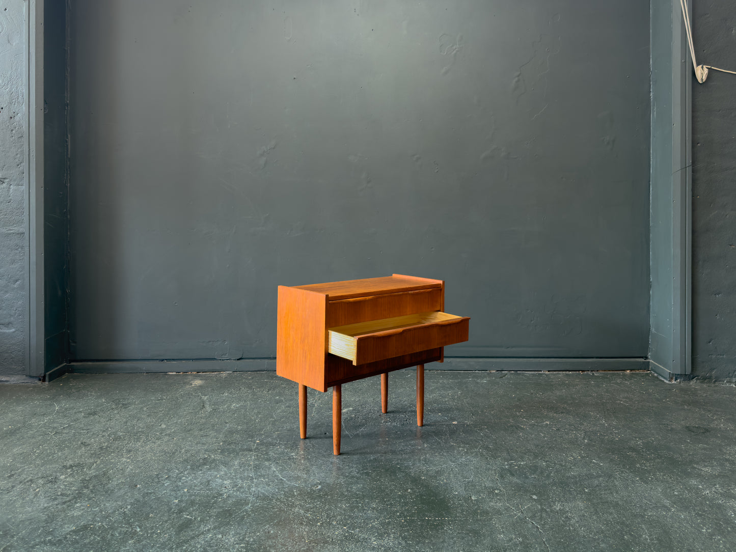 Small Teak Chest of Drawers with 3 Drawers