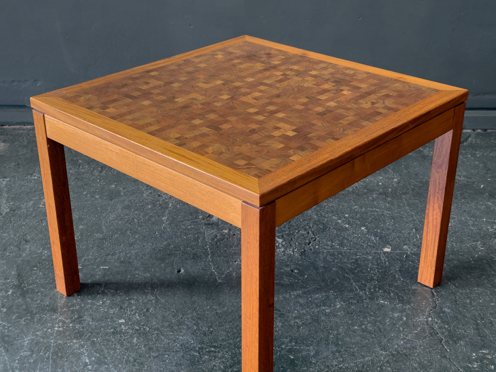 Teak Mosaic Coffee Table by Rolf Middelboe & Gorm Lindum for Tranekær Furniture