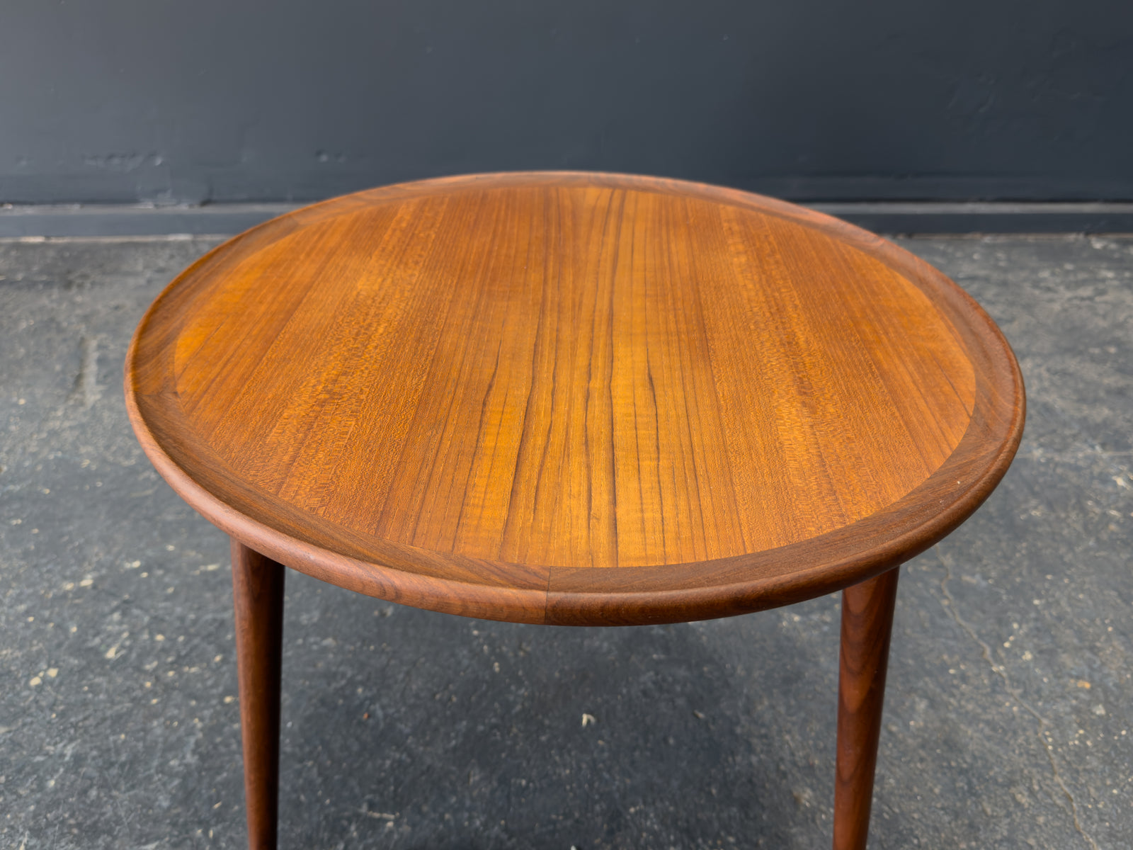 Small Round Teak Side Table