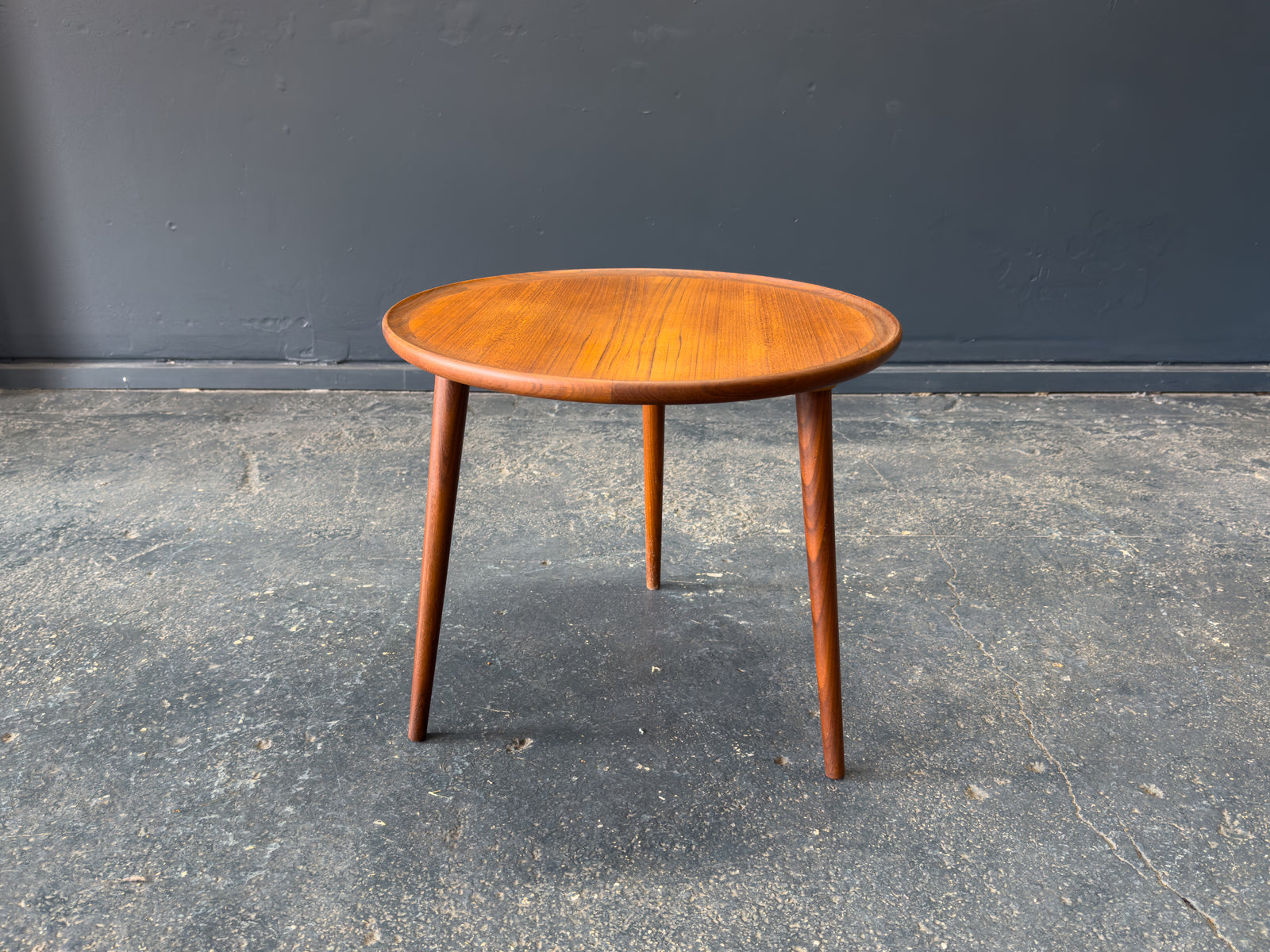 Small Round Teak Side Table