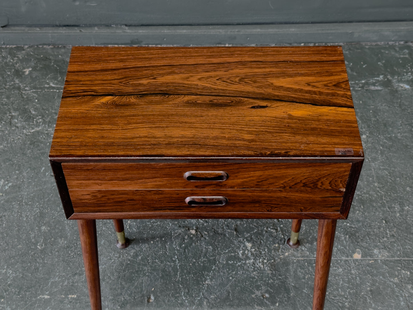 Small Rosewood Chest of Drawers with Brass Feet