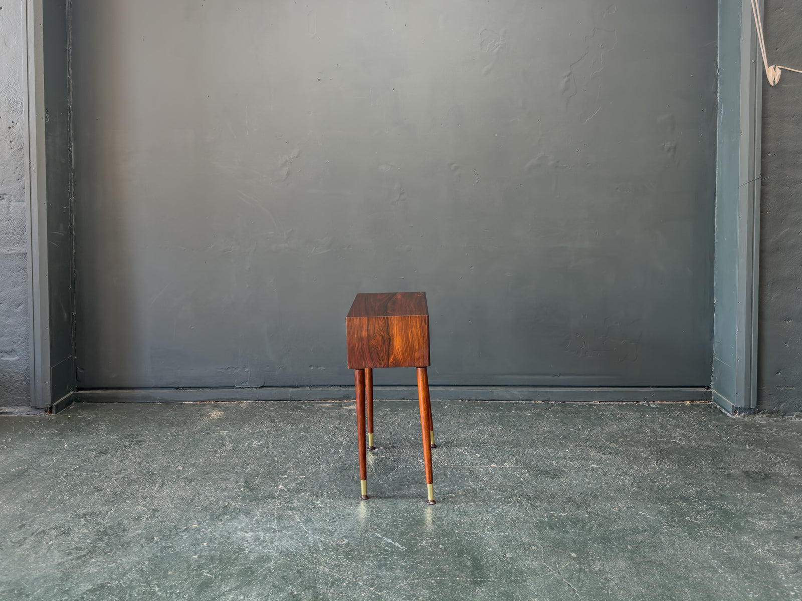 Small Rosewood Chest of Drawers with Brass Feet