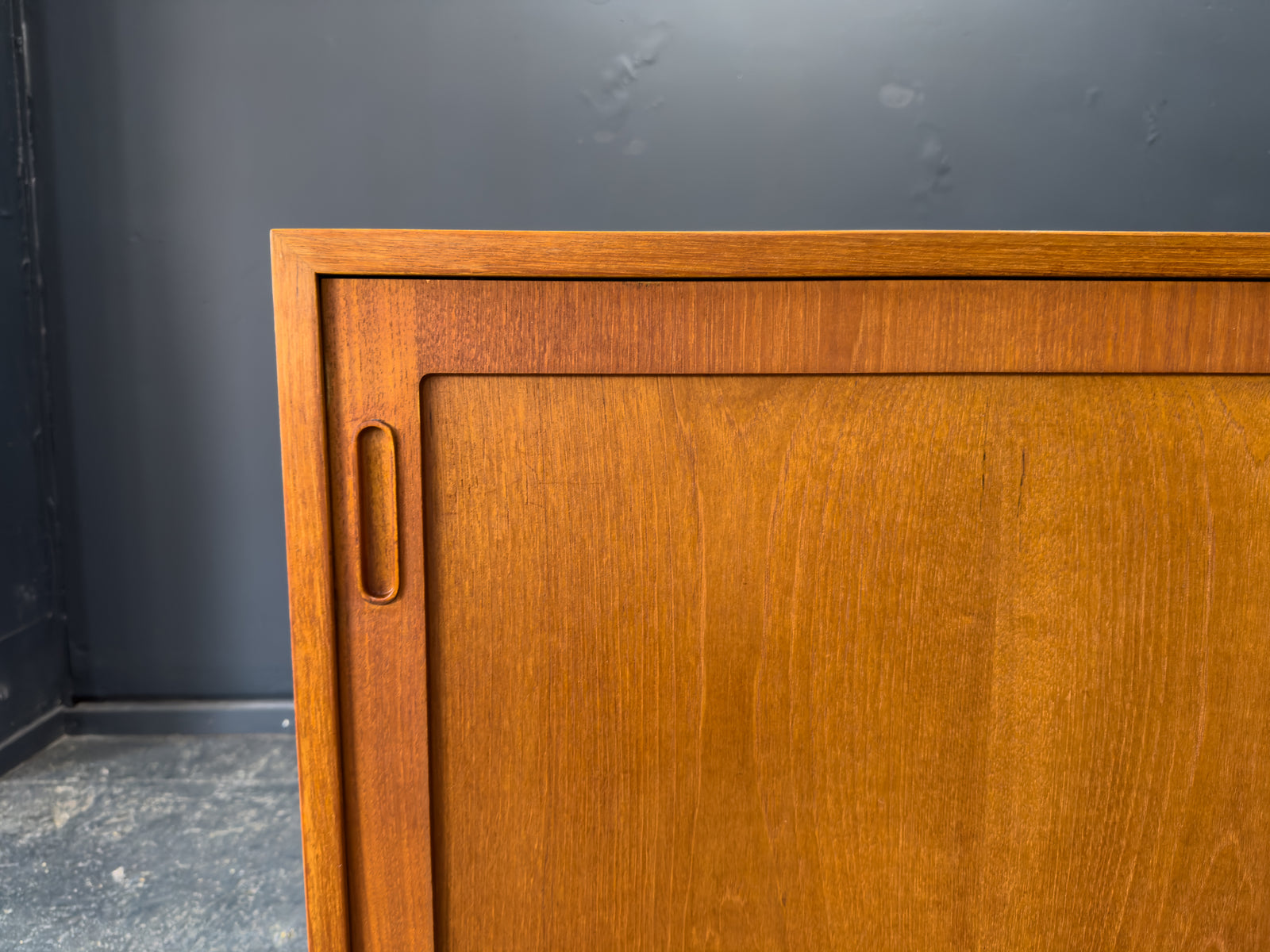 Medium Teak Sideboard with Sliding Doors