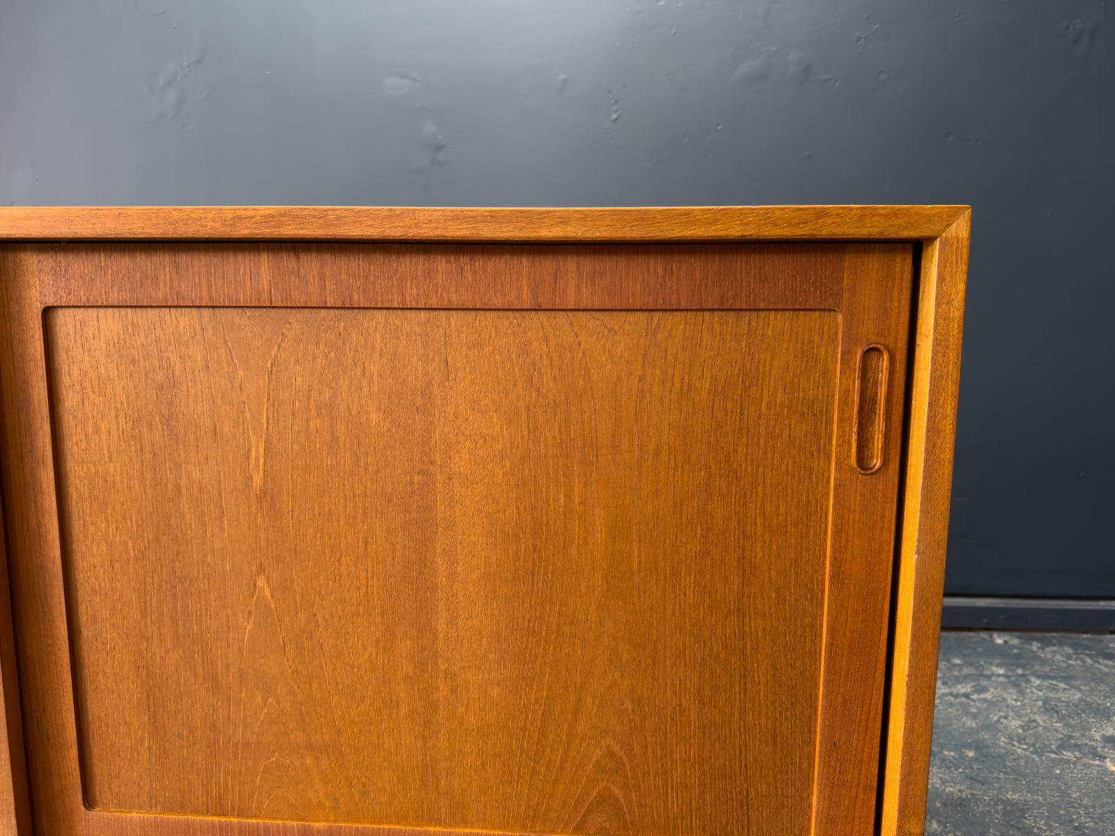 Medium Teak Sideboard with Sliding Doors