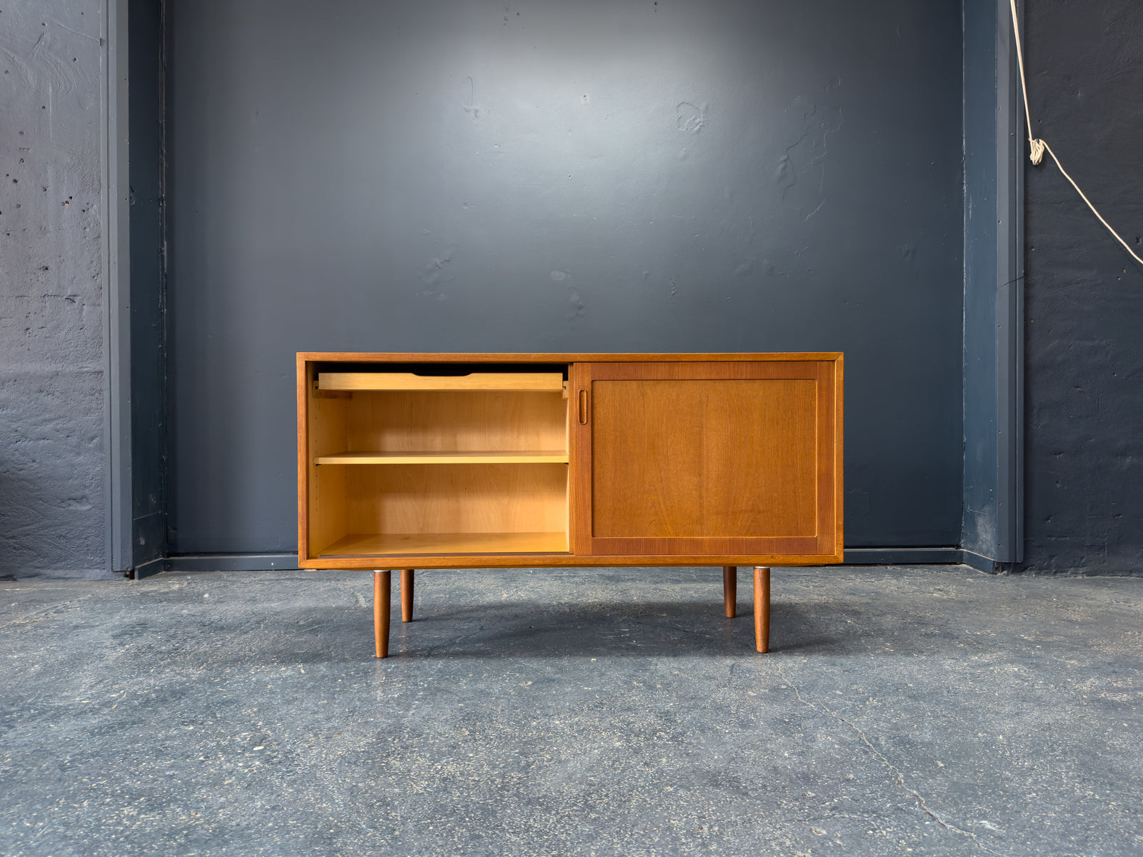 Medium Teak Sideboard with Sliding Doors