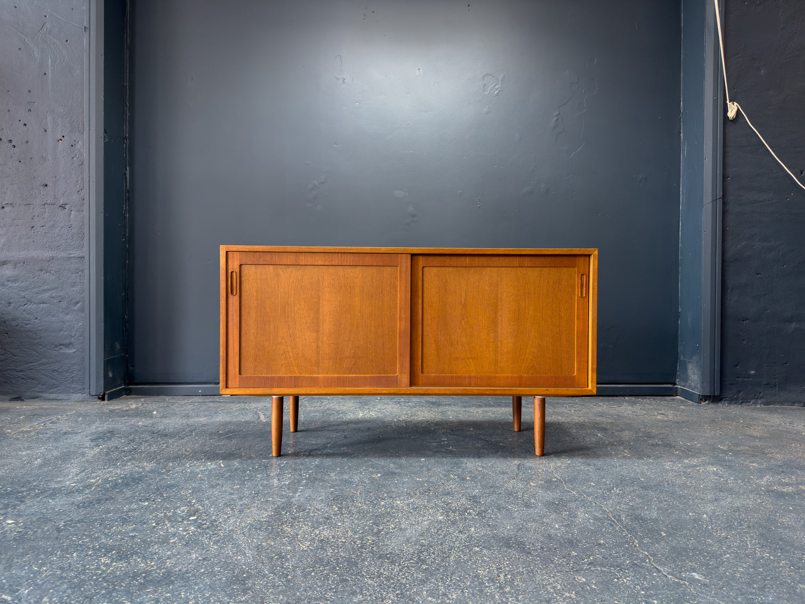Medium Teak Sideboard with Sliding Doors