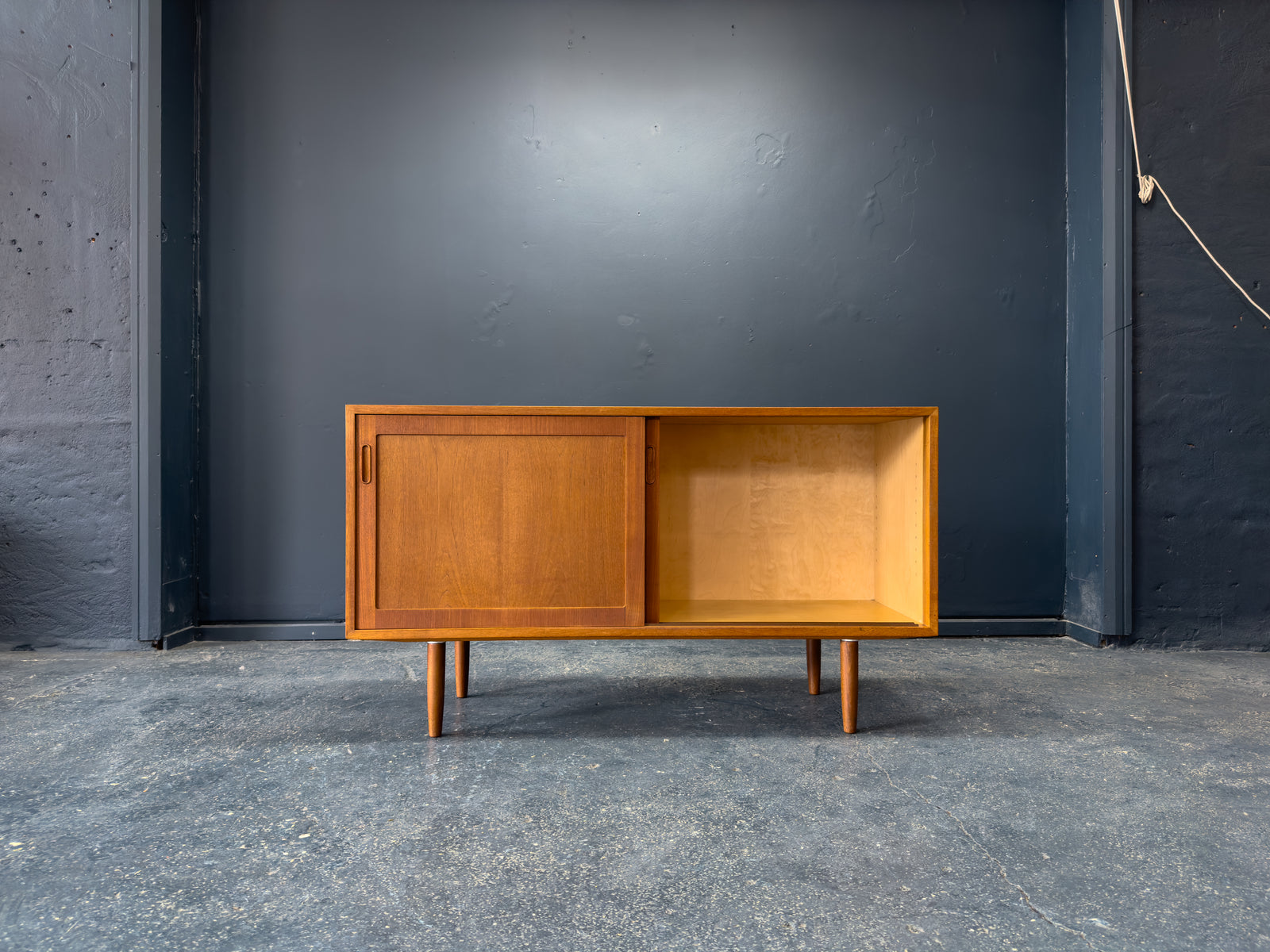 Medium Teak Sideboard with Sliding Doors