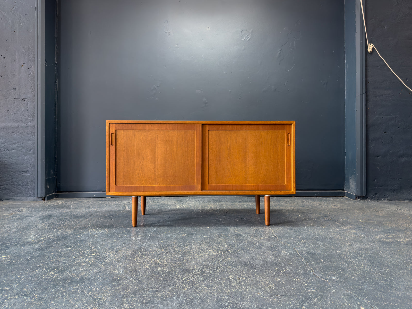 Medium Teak Sideboard with Sliding Doors