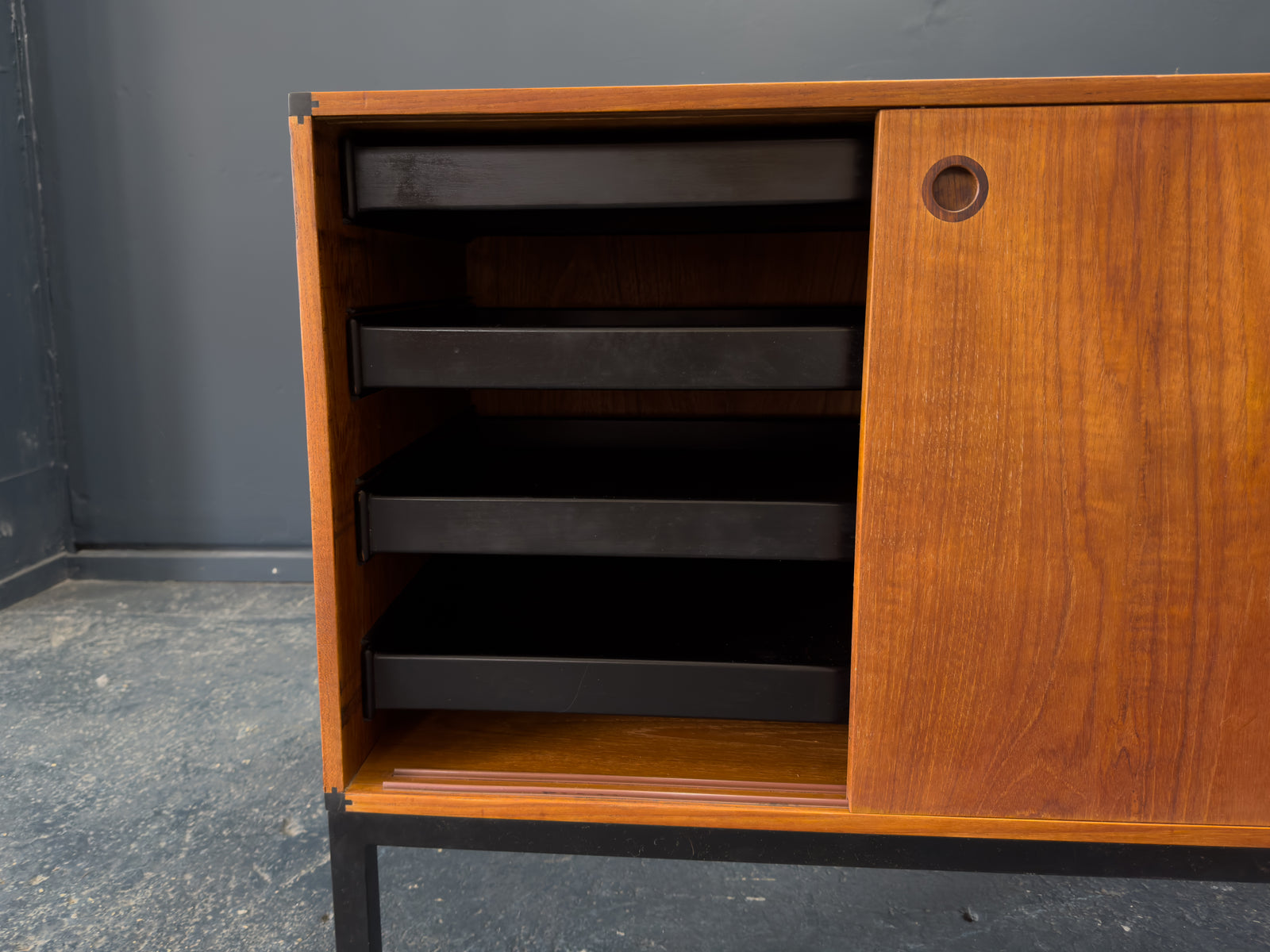 Aksel Kjersgaard Teak Sideboard with Metal Legs