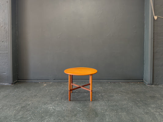 Round Cherry Side Table by Haslev