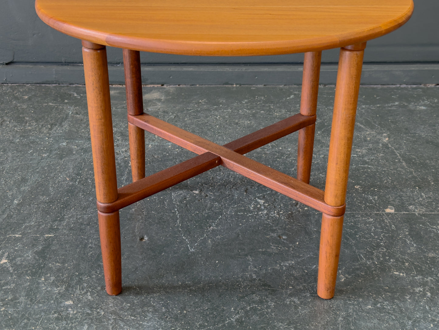 Round Cherry Side Table by Haslev