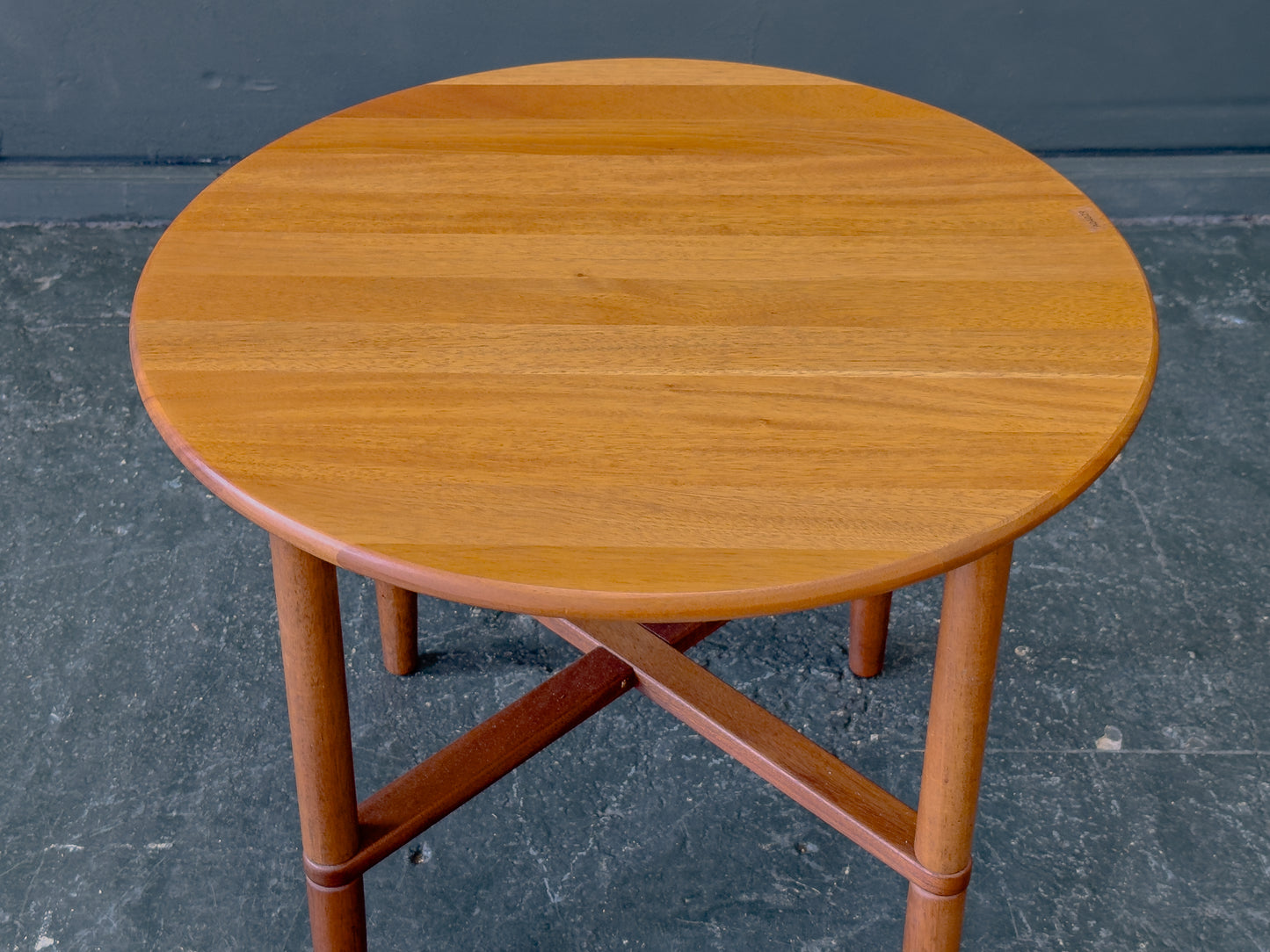 Round Cherry Side Table by Haslev