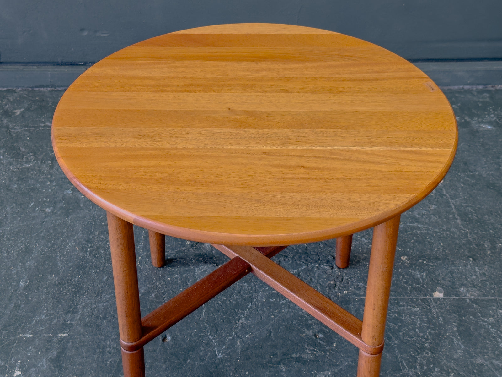 Round Cherry Side Table by Haslev