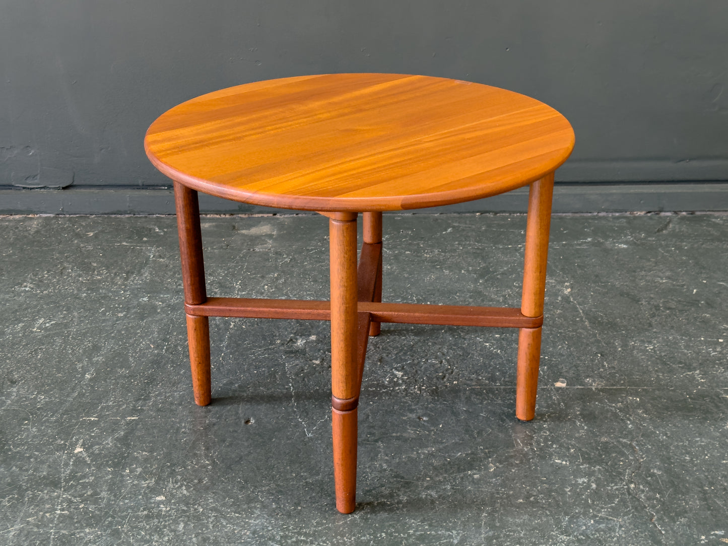 Round Cherry Side Table by Haslev