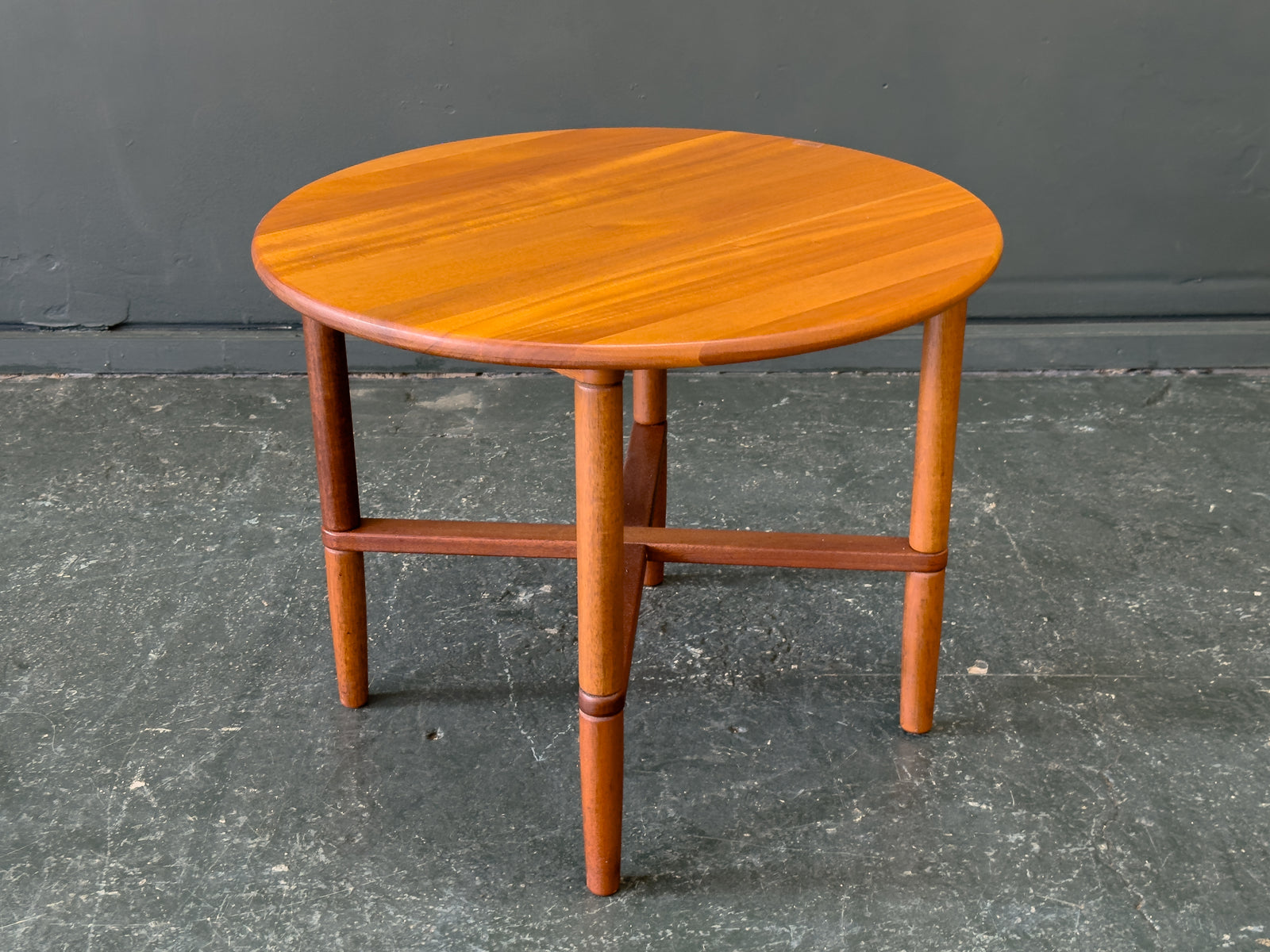 Round Cherry Side Table by Haslev