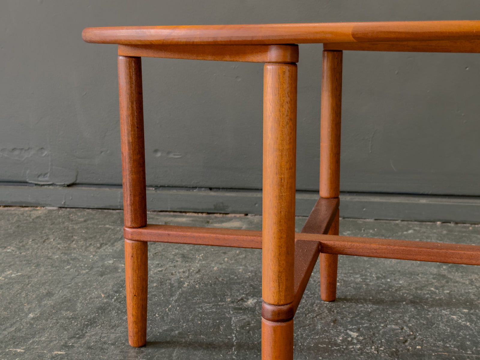 Round Cherry Side Table by Haslev