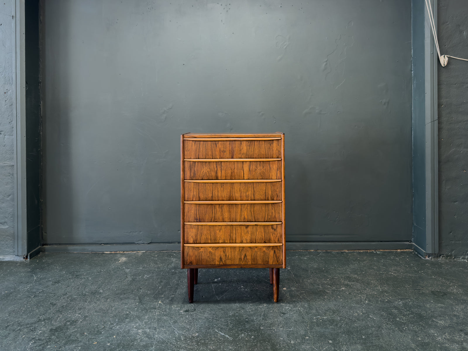 Rosewood Tallboy with 6 Drawers