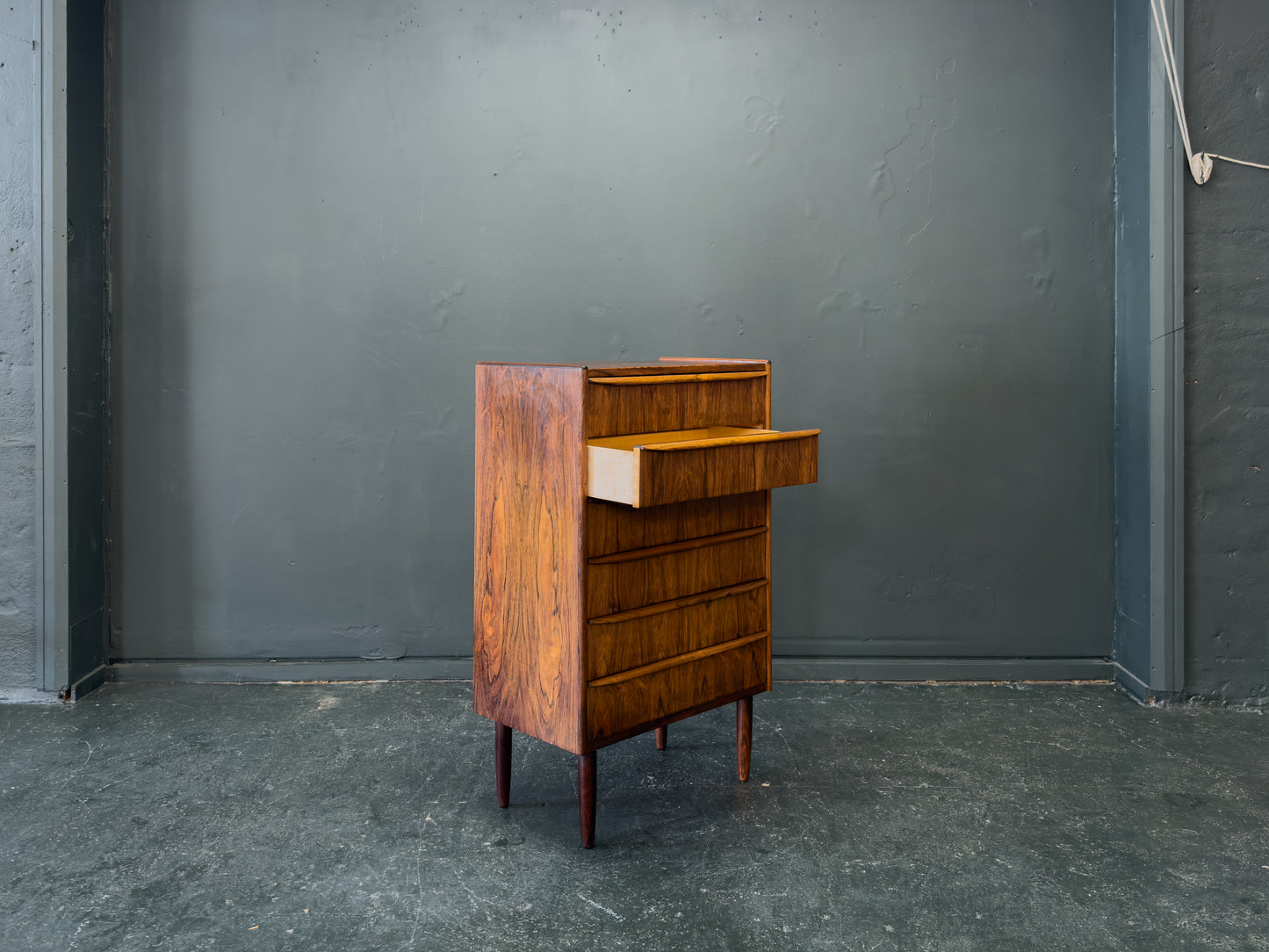 Rosewood Tallboy with 6 Drawers