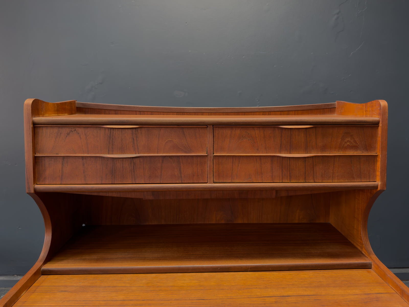Teak Bureau with Writing Desk