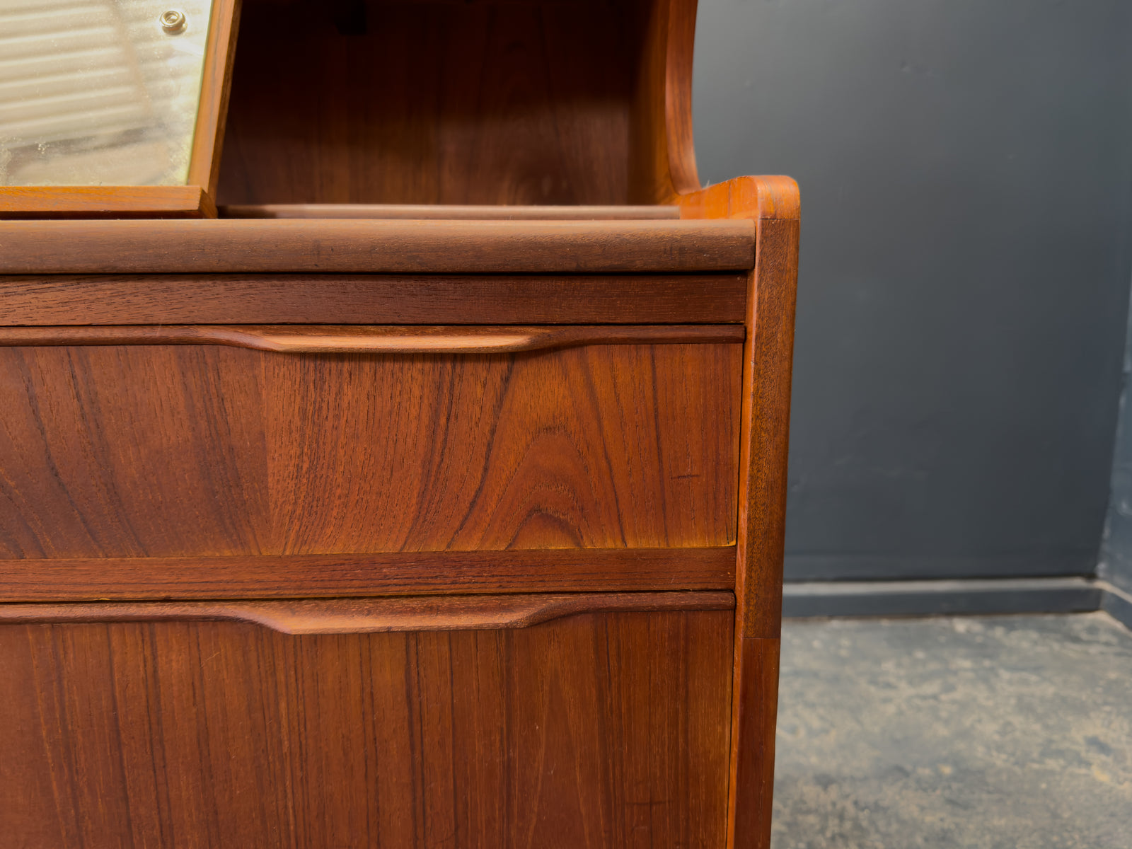 Teak Bureau with Writing Desk