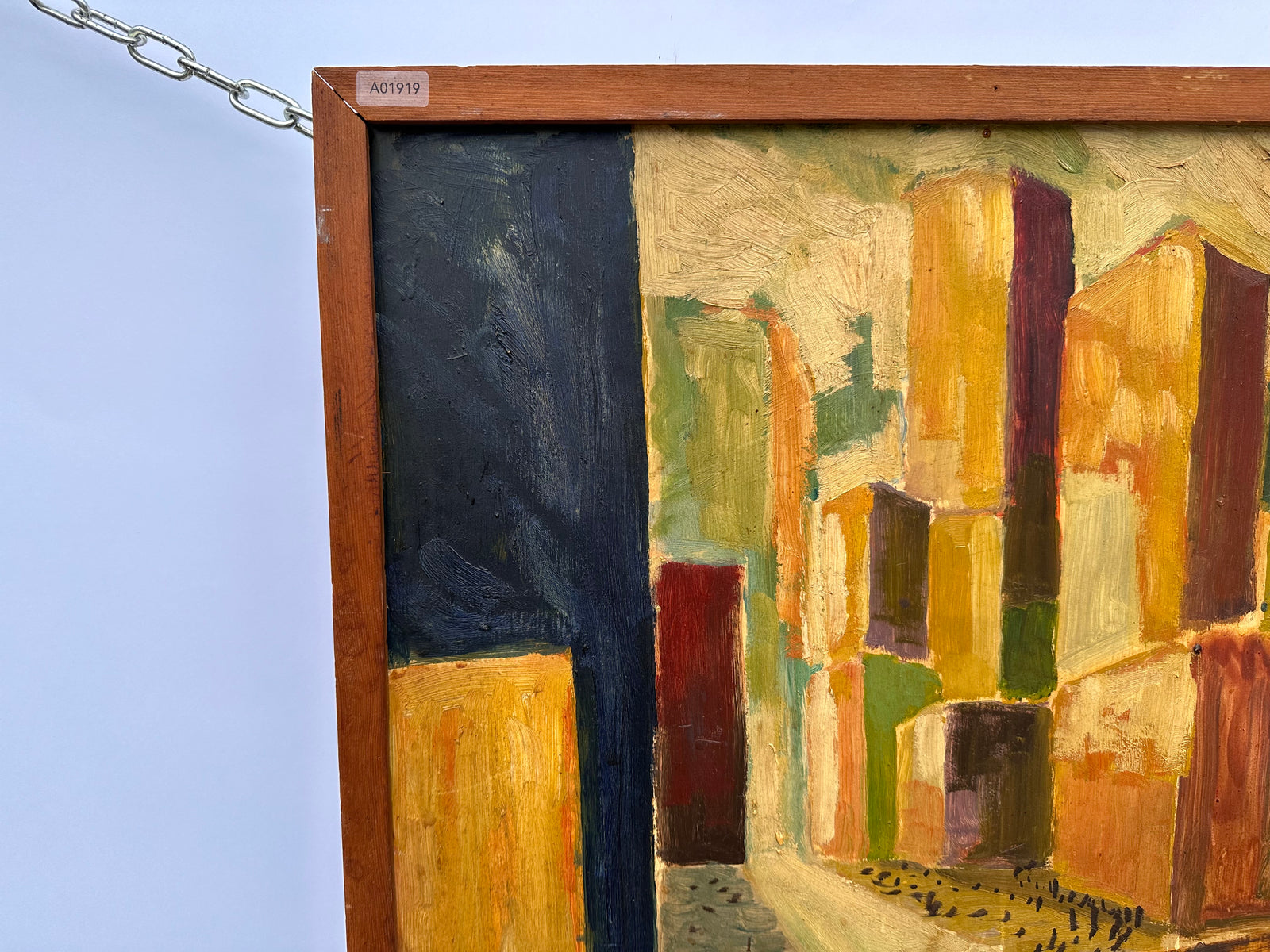 Graphic Cityscape Oil Painting